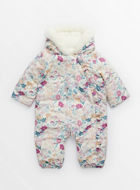 Floral Print Woodland Print Heavy Snowsuit 12-18 months